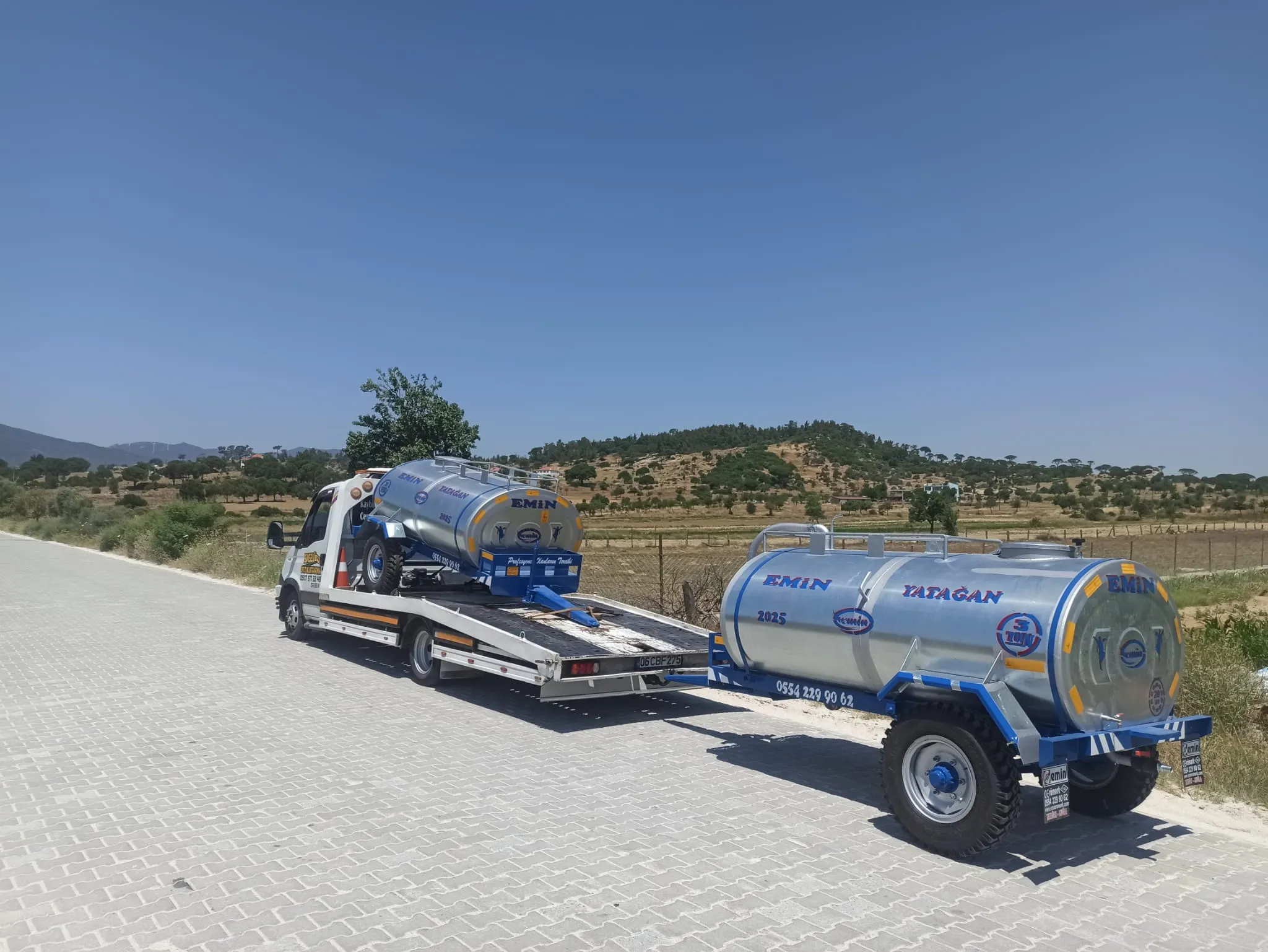 Su tankı taşıma operasyonu